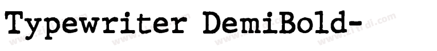 Typewriter DemiBold字体转换